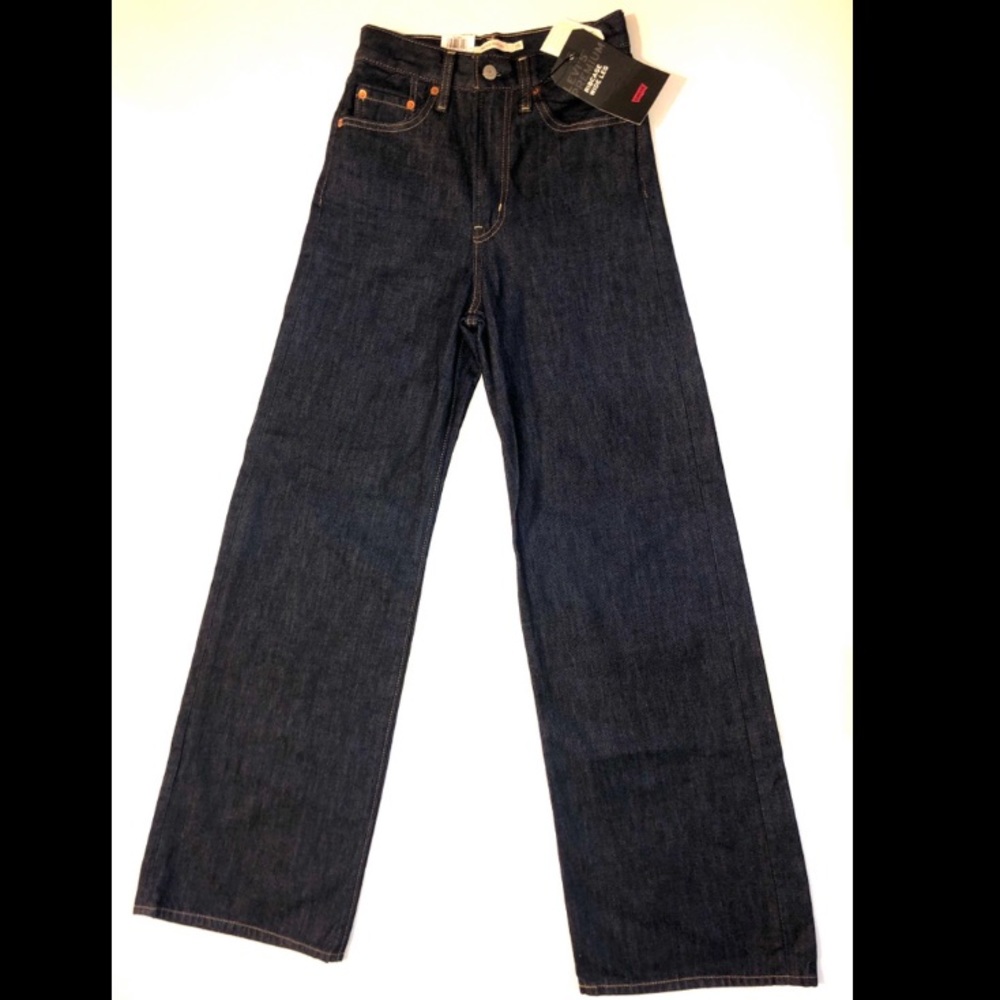 LEVI’S PREMIUM RIBCAGE WIDE LEG DENIM JEANS